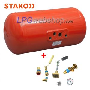Réservoir Cyl. GPL Camping-car 20L (Ø200x717) STAKO 4-Trous 67R vannes incluses - usage domestique