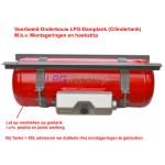 STAKO Cil. LPG-Tank Dampgas 120L (Ø360x1307) Liggend 4-gats 67R incl. appendages - Camper kooktank