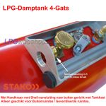 STAKO Cil. LPG-Tank Dampgas 120L (Ø360x1307) Liggend 4-gats 67R incl. appendages - Camper kooktank