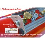 STAKO Cil. LPG-Tank Dampgas 70L (Ø360x789) Liggend 4-gats 67R incl. appendages - Camper kooktank