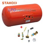 STAKO Cyl. Camper LPG Vapor Tank 70L (Ø360x789) 4-Hole 67R - Incl. Valves - for Heating & Cooking