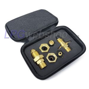 Set de Adaptadores de Gas UE (6 piezas) incl. Maletín