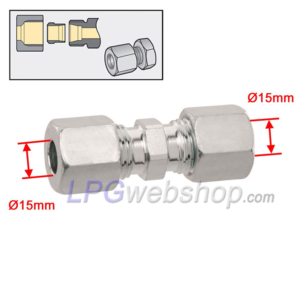 Coupling Straight compression coupling 15mm x 15mm (07-705-08) Coupling Straight compression coupling 15mm x 15mm (07-705-08)