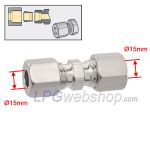 Koppelstuk Recht knelkoppeling 15mm x 15mm (07-705-08)