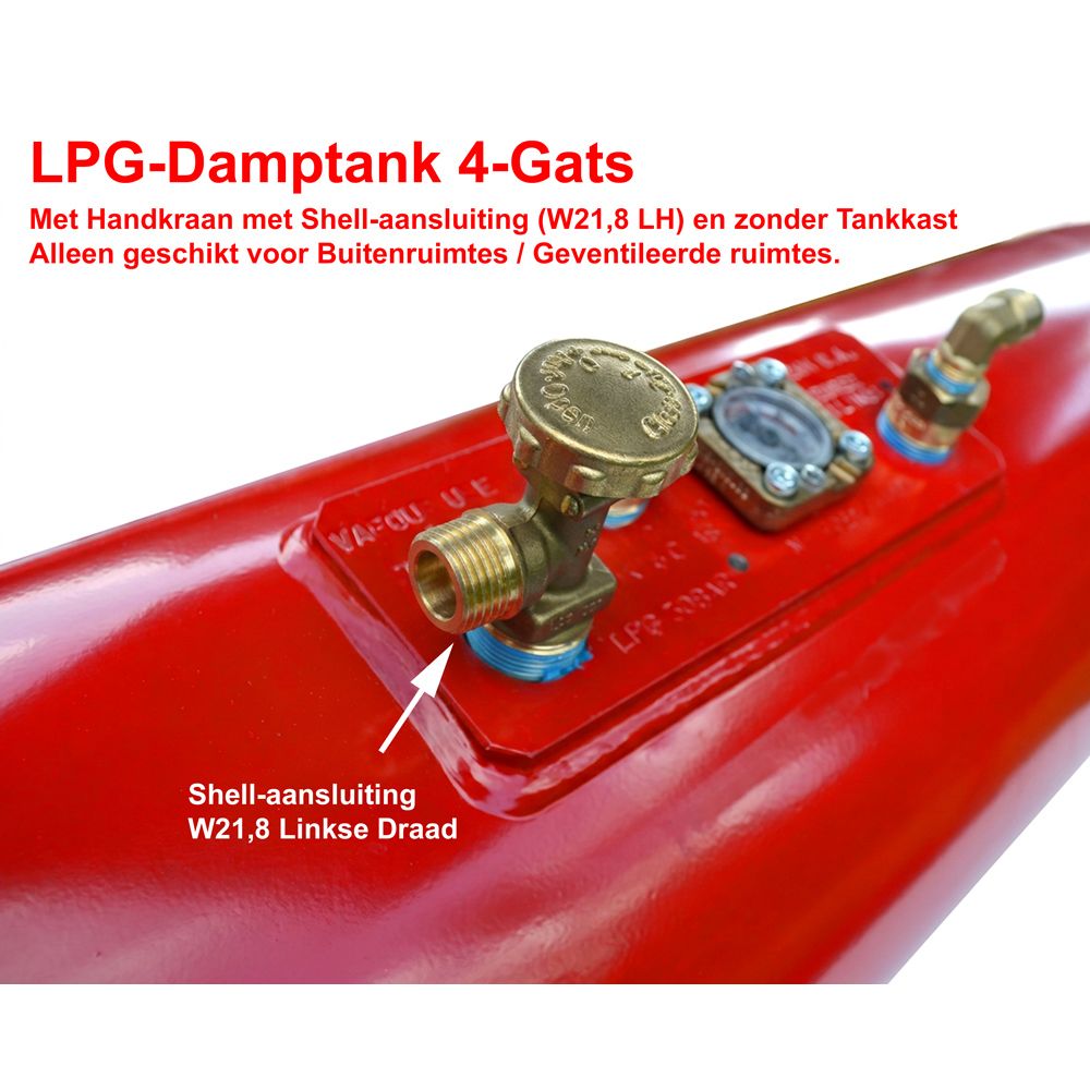 LPG-Tank Damptank 16L (Ø200x585) GZWM Cilinder Liggend 4 gats 67R - Camper kooktank LPG-Tank Damptank 16L (Ø200x585) GZWM Cilinder Liggend 4 gats 67R - Camper kooktank