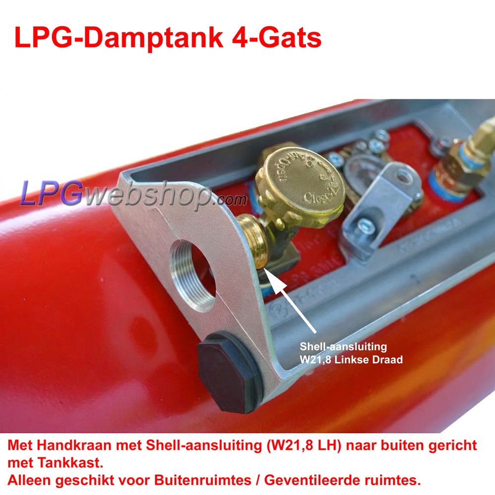 LPG-Tank Damptank 16L (Ø200x585) GZWM Cilinder Liggend 4 gats 67R - Camper kooktank LPG-Tank Damptank 16L (Ø200x585) GZWM Cilinder Liggend 4 gats 67R - Camper kooktank