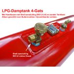 LPG-Tank Damptank 38L (Ø230x1014) GZWM Cilinder Liggend 4 gats 67R - Camper kooktank