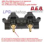 Trilho injetor de GLP AEB INJ R2S - AEB I-PLUS VGI 2 cyl Alumínio + Filtro