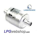 LPG Filter MED FL-ONE Landi Renzo aluminium wegwerp aansluitingen 2 x 14mm