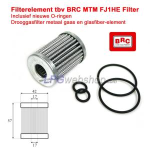 LPG-Filterelement + O-Ringe LPG-Filterelement für BRC MTM „FJ1 HE“-Filtergehäuse