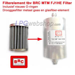Cartouche de remplacement Filtre gazeux GPL pour boîtier de filtre BRC MTM « FJ1 HE »