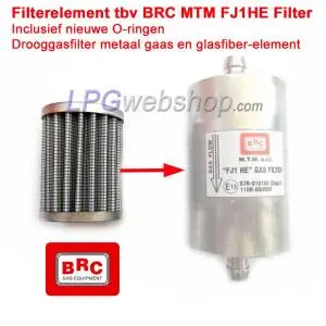 LPG Filter Replacement Cartridge for BRC MTM "FJ1 HE" filter housing