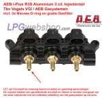 Riel de inyectores GLP AEB de 3 cilindros AEB INJ R3S I-PLUS VGI