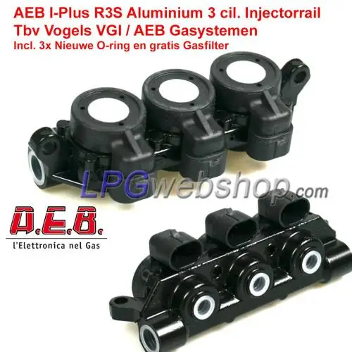 LPG Injector Rail AEB INJ R3S - AEB I-PLUS - VGI 3 Cylinder + Filter
