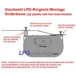 LPG Toroidal Tank 82L (720x250) - GZWM 4-Hole incl. Fittings
