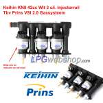 Prins Rail 3x Injektoren Keihin KN8 Weiß 42cc - VSI 3/6 Zyl. LPG/CNG