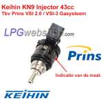 Injecteur Keihin KN9 taille 43cc (blanc) pour GPL / GNV Prins VSI 2.0 / VSI-3