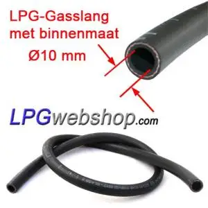 LPG Gas hose Ø10mm x 17 mm Rubber R67-01 - Per meter