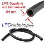 Tubo gas Ø6mm x 12mm Gomma R67-01 Al metro per GPL e Metano