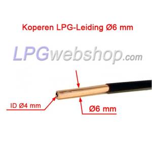 LPG-Rohr aus Kupfer, 6 mm, mit Kunststoffmantel auf Länge pro Meter