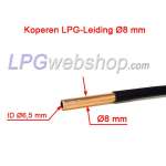 LPG-Rohr aus Kupfer 8 mm mit Kunststoffmantel auf Länge