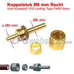 Raccord droit FARO 6 mm Ø 6 mm pour tuyau GPL thermoplastique (Faro 6 mm / KF-0001 / Transfer Oil 1841)