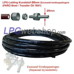 Thermoplastic LPG-Hose FARO Ø8mm (excl. Couplings)