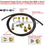Kunststof Hoge Druk Leiding 6m met M20-koppeling - Tbv verbinding 2x Damptank - Drukregelaar