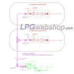 Tubo plástico de alta pressão 6m com acoplamento M20 - Para conexão de 2 tanques de vapor - Regulador de pressão