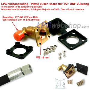 LPG-Füllanschluss Flachfüller abgewinkelt 1/2" UNF (19 mm) für LPG-Füllschlauch