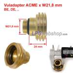 Remplissage GPL W21,8 - 1/2"UNF (19 mm) 90° coudé + bouchon plastique