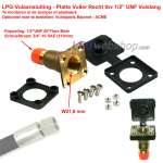 Remplissage GPL W21,8 - 1/2"UNF (19 mm) droit + bouchon plastique