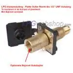 LPG Filling Point W21,8 - 1/2"UNF (19 mm) Straight + Plastic Cap