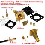 LPG Filling Point W21,8 - Straight 8mm Fitting + Plastic Cap
