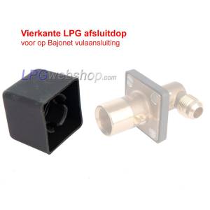 Square LPG Bayonet Filling Point Cover - Plastic