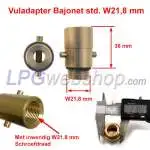 LPG Filling Adapter - Bayonet NL UK - W21,8 Connection