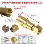 LPG-Gasflaschen-Fülladapter Shell - Bajonettnippel - W21,8 Anschluss