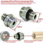 Adaptador de llenado M16 x M12 para conexión de llenado M12