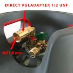 Adattatore per riempimento diretto GPL 1/2"UNF (3/4"-16) x W21,8 mm