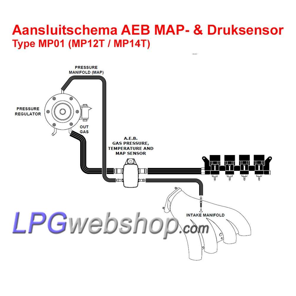 AEB MP14T Druksensor - MAPsensor - Tipo MP01 D: 14mm AEB MP14T Druksensor - MAPsensor - Tipo MP01 D: 14mm