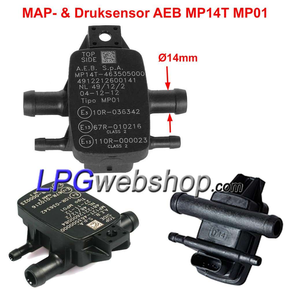 Sensor de presión AEB025 MP14T - Sensor MAP - Tipo MP01 D: 14 mm Sensor de presión AEB025 MP14T - Sensor MAP - Tipo MP01 D: 14 mm