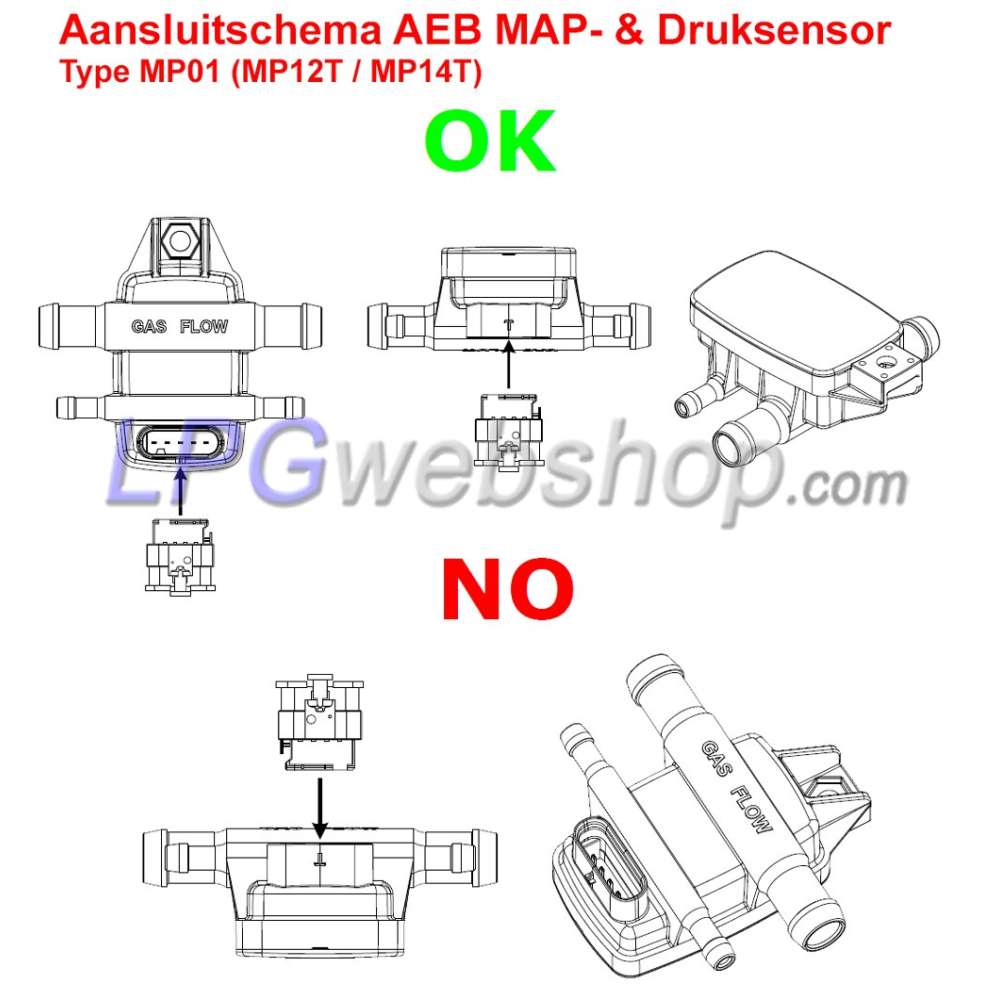 AEB MP14T Druksensor - MAPsensor - Tipo MP01 D: 14mm AEB MP14T Druksensor - MAPsensor - Tipo MP01 D: 14mm