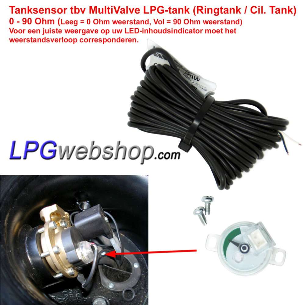 LPG-Tanksensor 0-90 Ohm für Multiventil inkl. Verkabelung - AEB1090 LPG-Tanksensor 0-90 Ohm für Multiventil inkl. Verkabelung - AEB1090