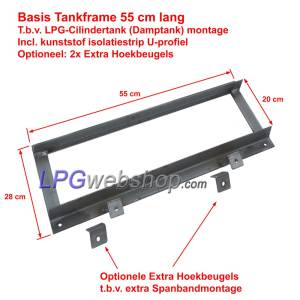 LPG Tank Frame 55cm Universal + Insulation Strip - for LPG Cylinder Tanks