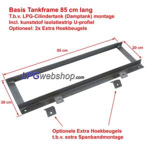 Cadre de réservoir GPL 85 cm universel + bande isolante – pour réservoirs cylindriques GPL