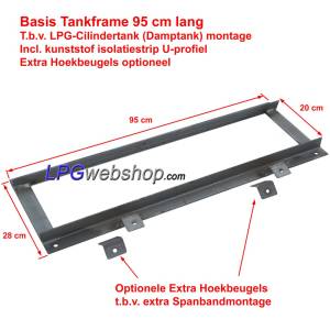 LPG-Tankrahmen 95 cm Universal + Isolierstreifen – für LPG-Zylindrtanks