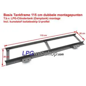 LPG Tank Frame 115cm Universal + Insulation Strip - for LPG Cylinder Tanks
