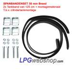 Lashing strap set NL 30mm Wide for mounting LPG cylinder tank up to 100L