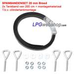 Kit de sangles (20 mm de large) pour le montage du réservoir cylindrique (2x sangles + matériau de montage)