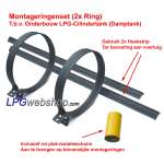Juego de anillos de fijación para tanques cilíndricos de GLP de Ø270 mm (2 anillos con aislamiento)